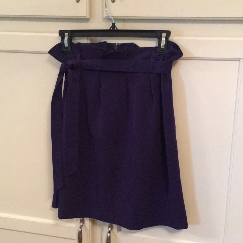 The Limited Ruffled Pleated Skirt Deep Purple SZ 6